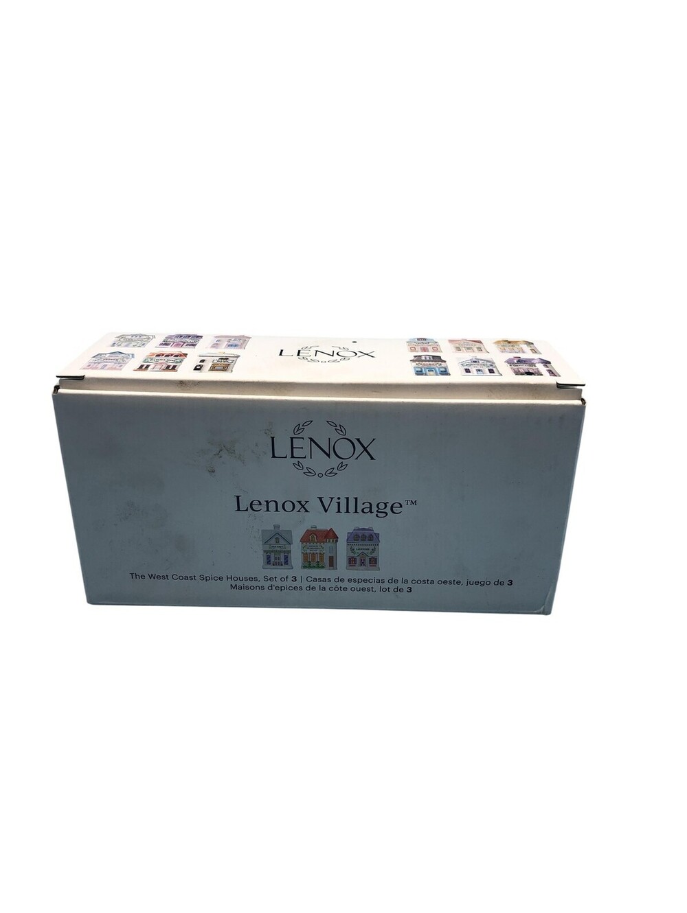 Lenox Village West Coast Spice Houses Set Of 3 Ceramic Spice Jars Multicolor